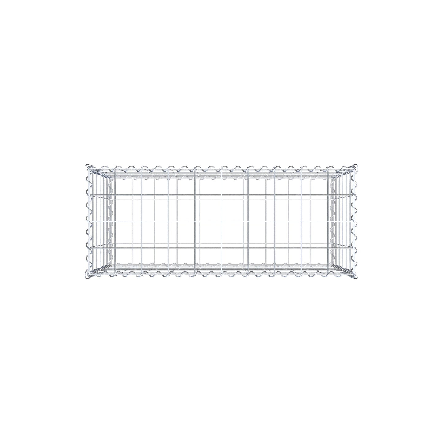 Gabion 100 cm x 60 cm x 40 cm (L x H x D), maskestørrelse 10 cm x 10 cm, spiral