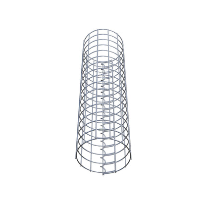 Columna de gaviones redonda 22 cm de diámetro, 80 cm de altura, malla 5 cm x 5 cm