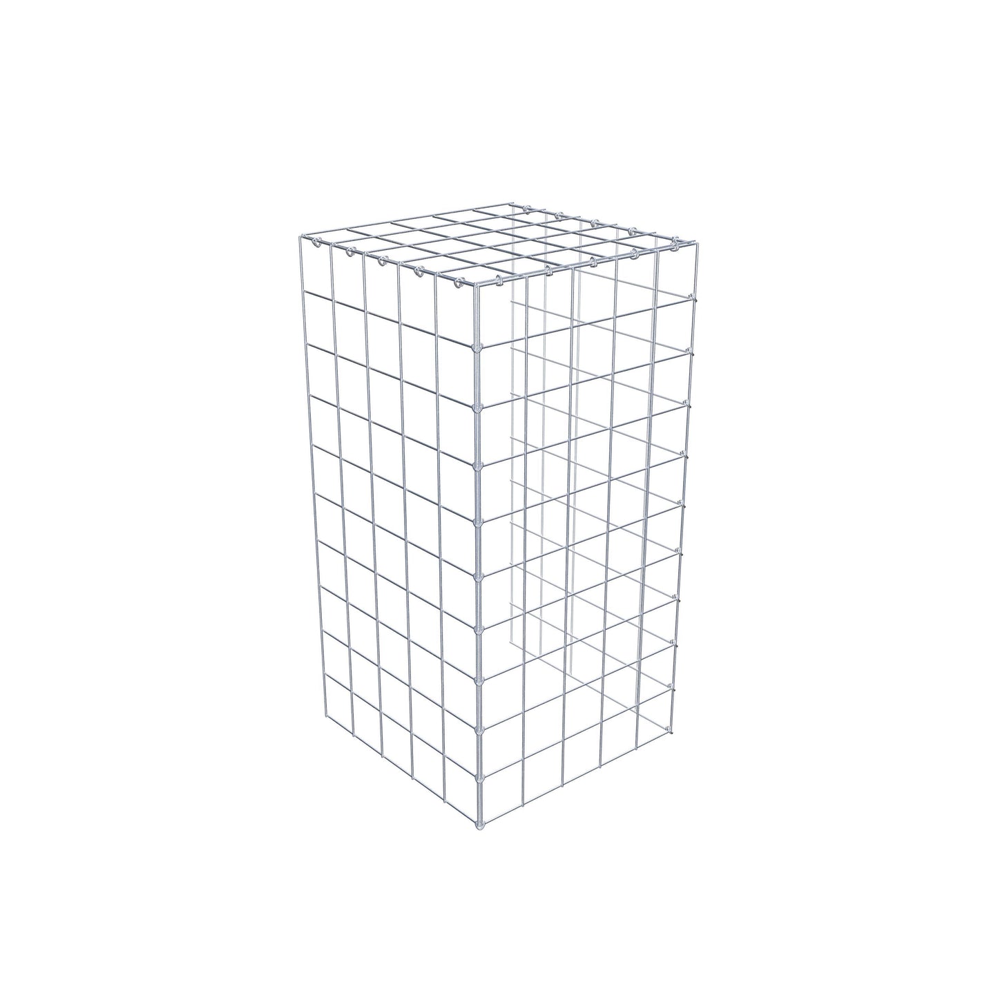 Mounted gabion type 4 100 cm x 50 cm x 50 cm (L x H x D), mesh size 10 cm x 10 cm, C-ring
