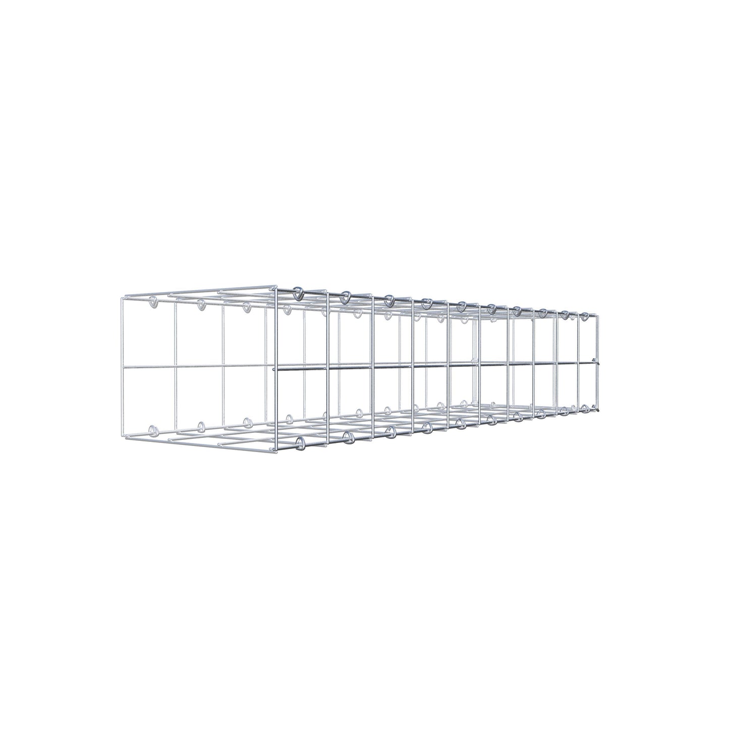 Monteret gabion type 2 100 cm x 20 cm x 30 cm (L x H x D), maskestørrelse 10 cm x 10 cm, C-ring
