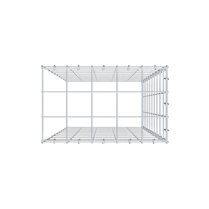 Mounted gabion type 4 100 cm x 50 cm x 30 cm (L x H x D), mesh size 10 cm x 10 cm, C-ring