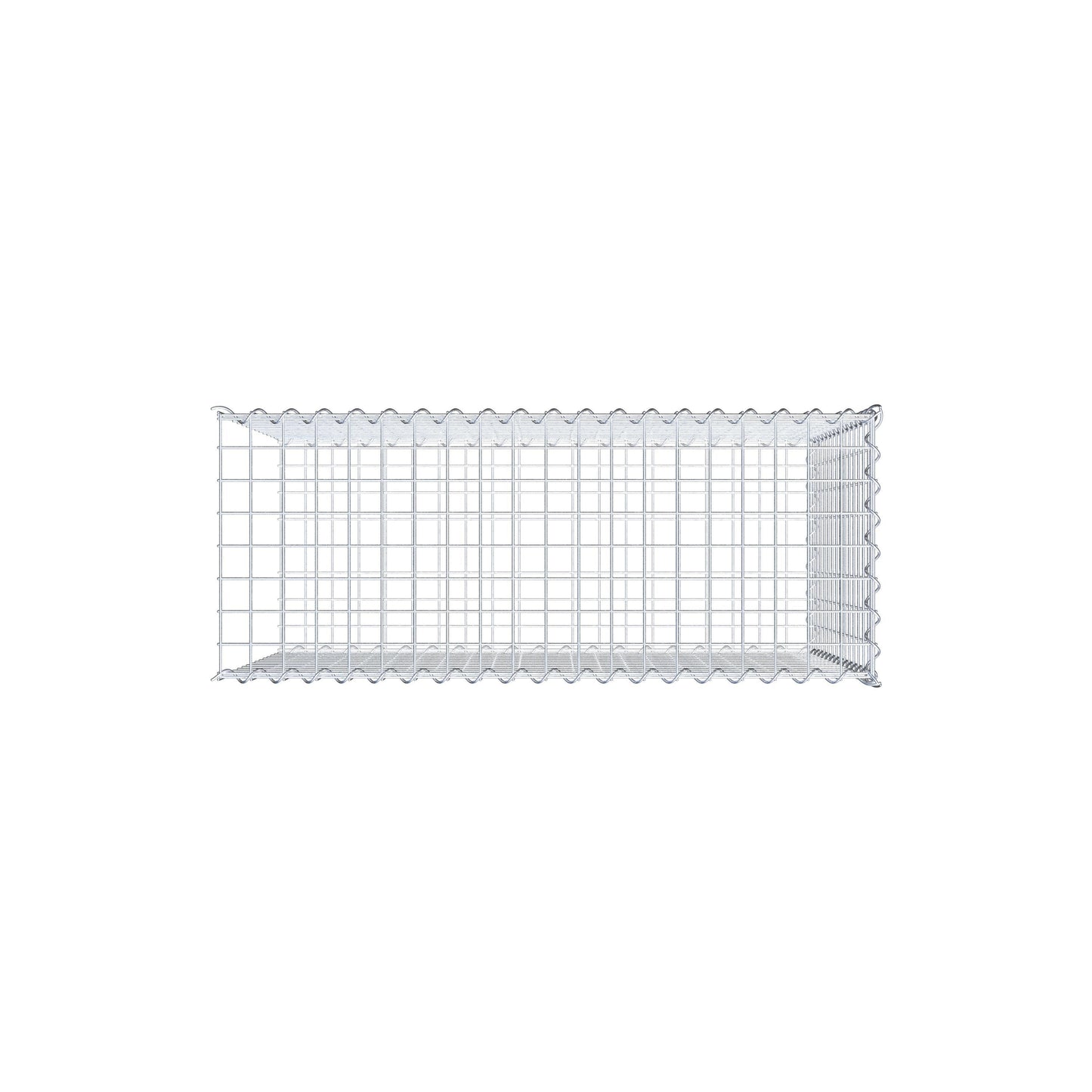 Gabion rapporté type 2 100 cm x 70 cm x 40 cm (L x H x P), mailles 5 cm x 5 cm, spirale