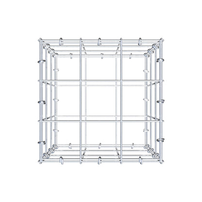 Gabbione 30 cm x 30 cm x 30 cm (L x H x P), maglia 10 cm x 10 cm, anello a C