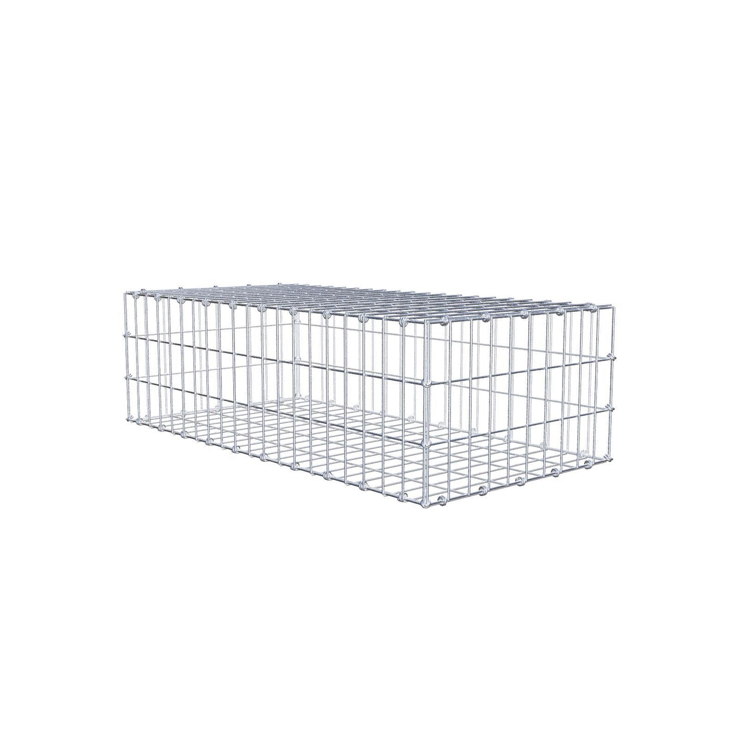 Gabione 100 cm x 30 cm x 50 cm (L x H x T), Maschenweite 5 x 10 cm, Spiralring
