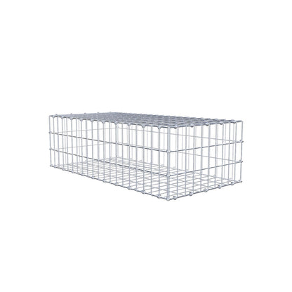 Gabione 100 cm x 30 cm x 50 cm (L x H x T), Maschenweite 5 x 10 cm, Spiralring