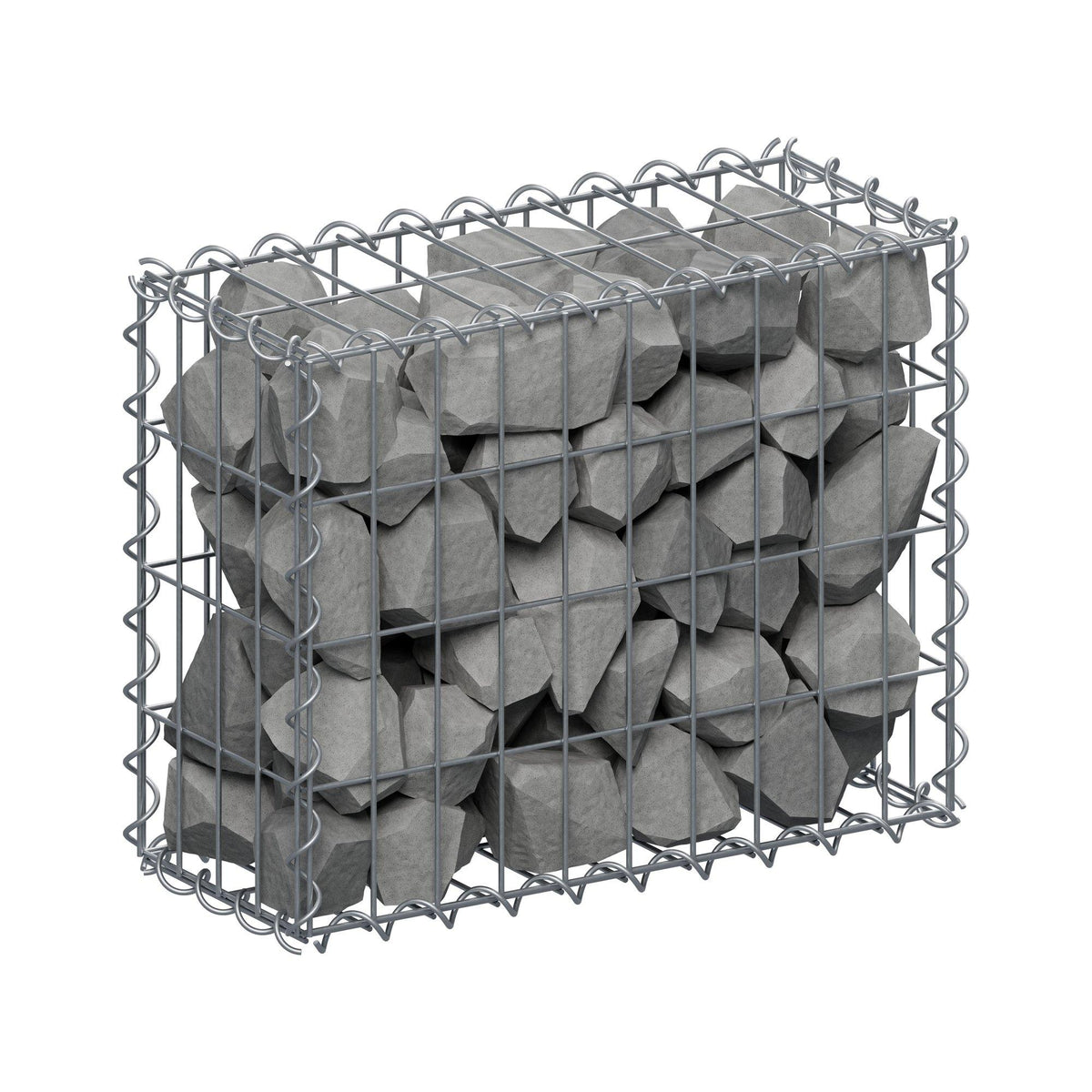 Gabion 50 cm x 40 cm x 20 cm (L x H x D), maskestørrelse 5 cm x 10 cm, spiral