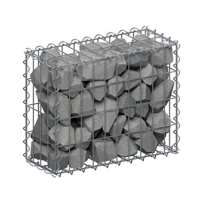 Gabion 50 cm x 40 cm x 20 cm (L x H x D), maskestørrelse 5 cm x 10 cm, spiral