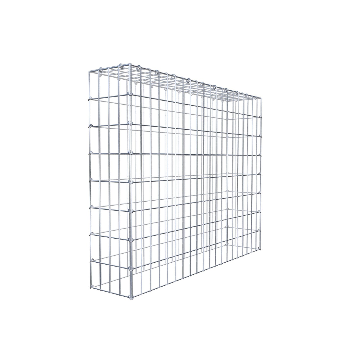 Monteret gabion type 3 100 cm x 80 cm x 20 cm (L x H x D), maskestørrelse 5 cm x 10 cm, C-ring