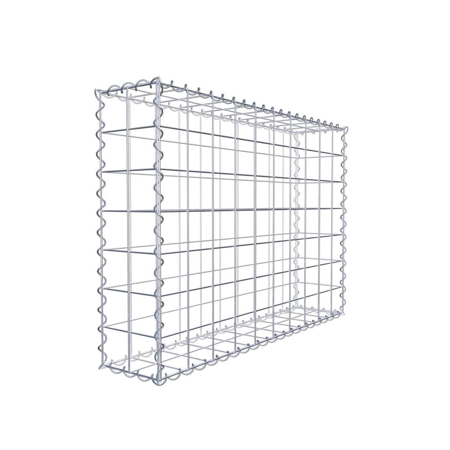 Gabione 100 cm x 70 cm x 20 cm (L x H x T), Maschenweite 10 cm x 10 cm, Spirale