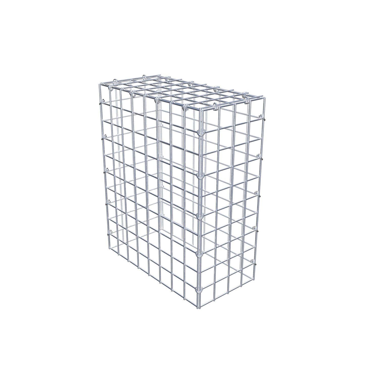 Mounted gabion type 3 50 cm x 40 cm x 20 cm (L x H x D), mesh size 5 cm x 5 cm, C-ring