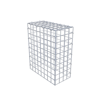 Mounted gabion type 3 50 cm x 40 cm x 20 cm (L x H x D), mesh size 5 cm x 5 cm, C-ring