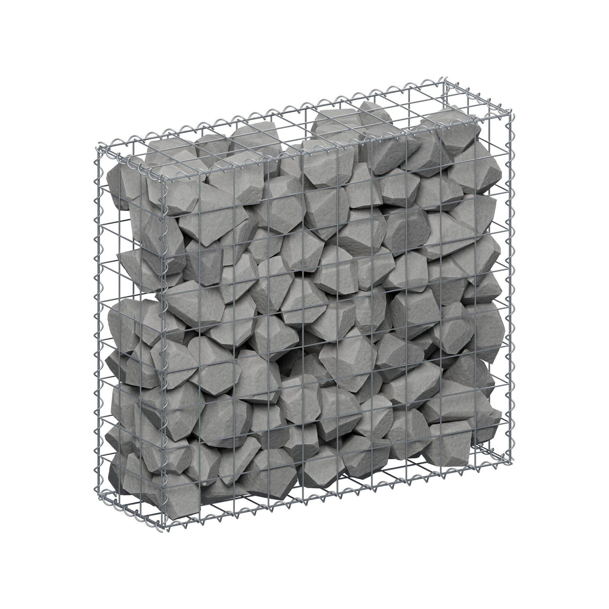 Gabion 100 cm x 90 cm x 30 cm (L x H x D), mesh size 10 cm x 10 cm, spiral