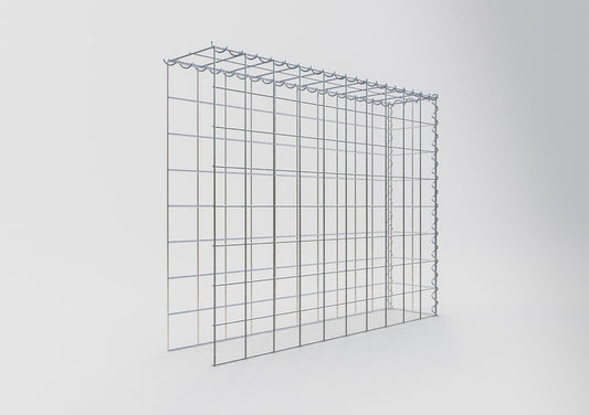 Gabion rapporté type 4 100 cm x 80 cm x 20 cm (L x H x P), mailles 10 cm x 10 cm, spirale