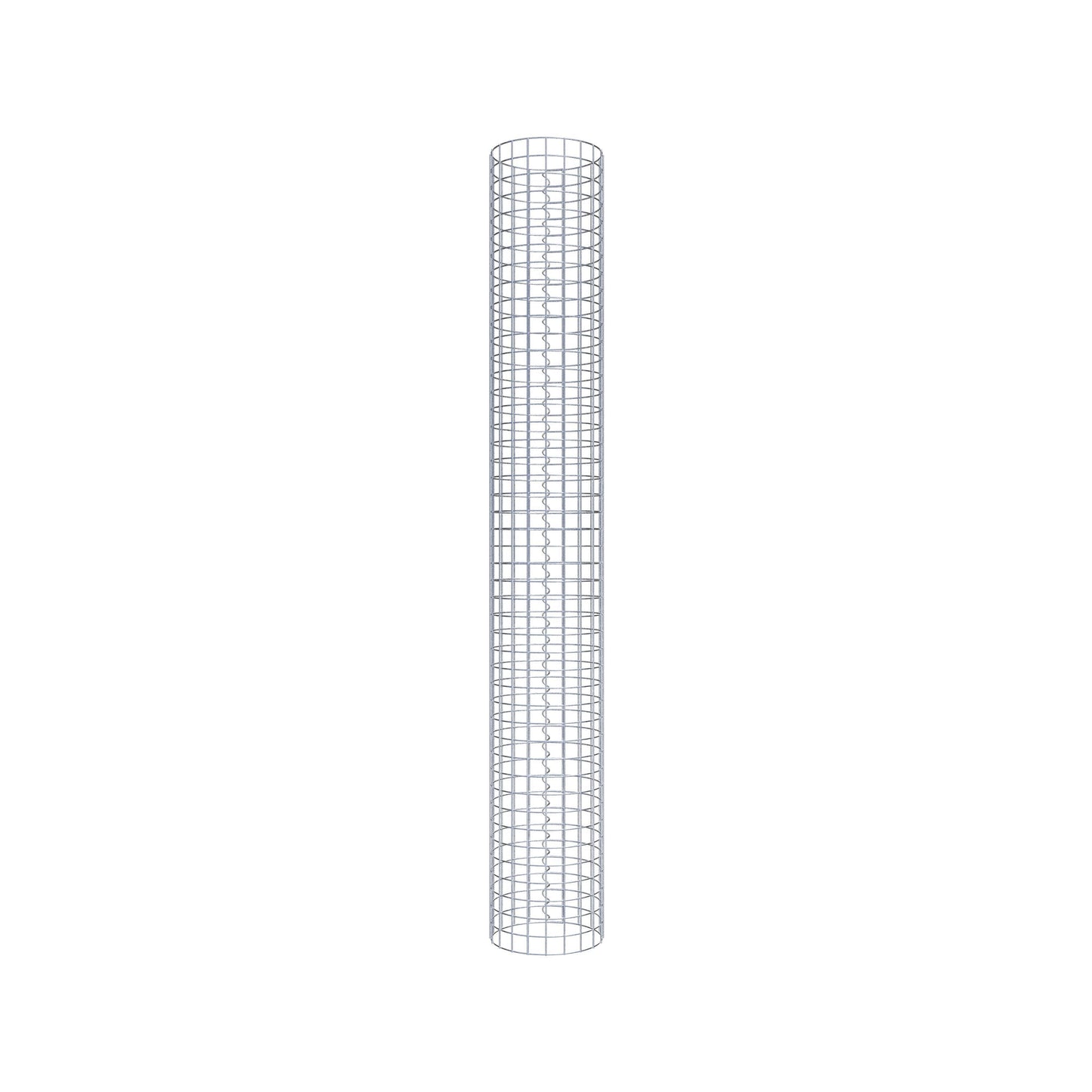 Colonna gabbionata rotonda 32 cm di diametro, 230 cm di altezza, maglia 5 cm x 5 cm