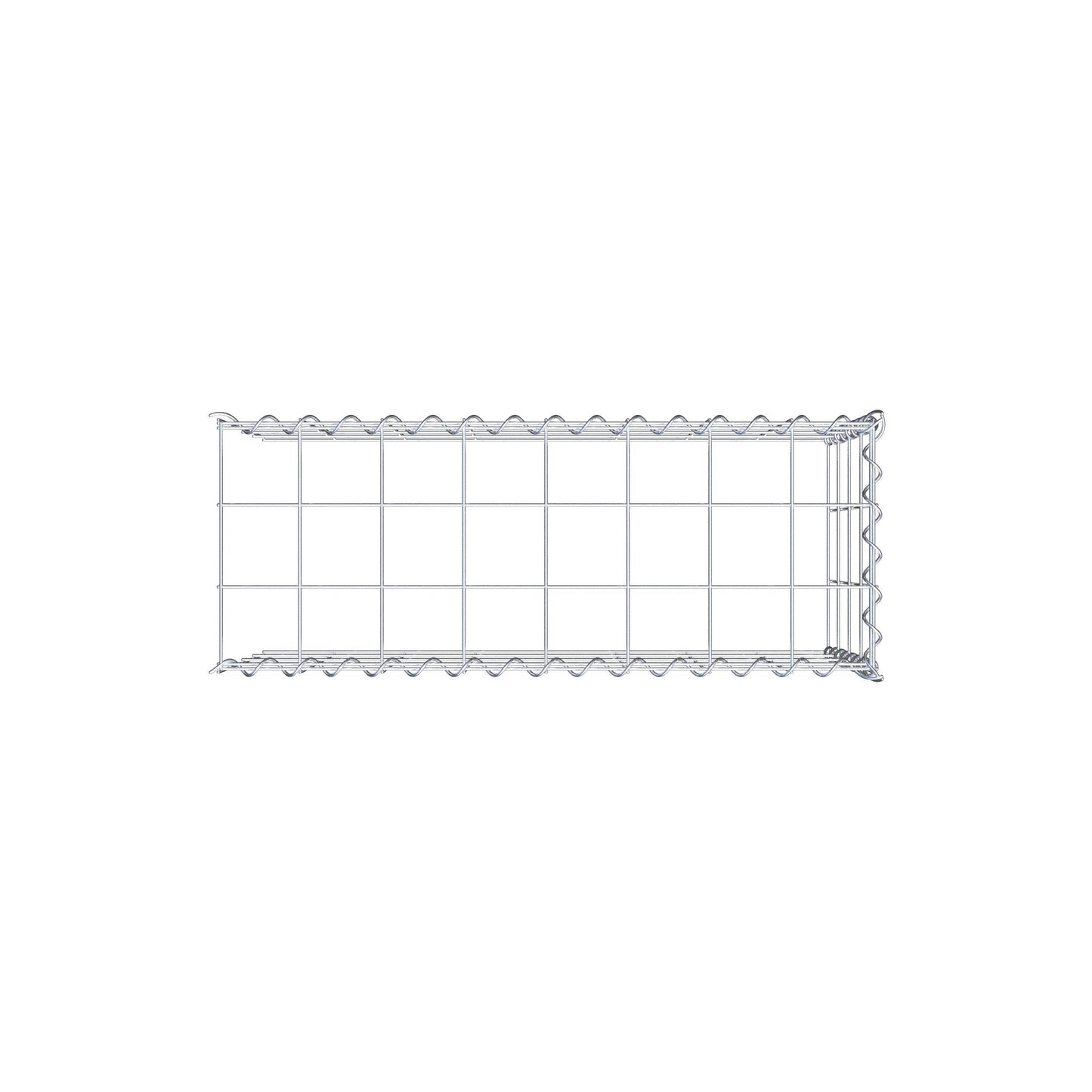 Grown-on gabion type 4 80 cm x 40 cm x 30 cm (L x H x D), mesh size 10 cm x 10 cm, spiral