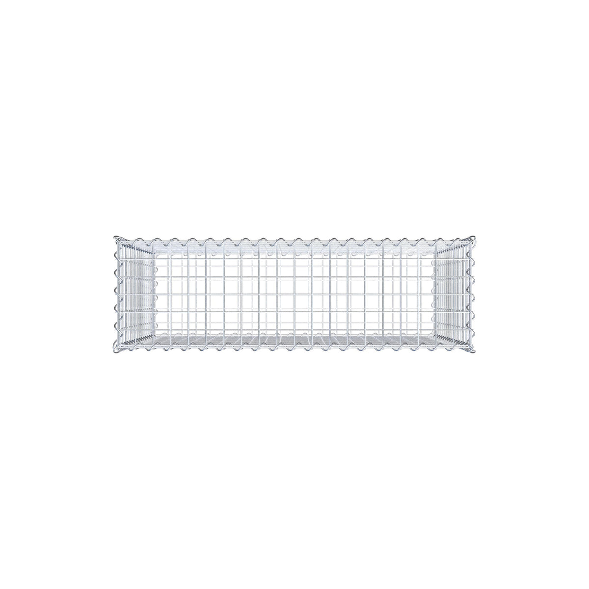 Gabion 100 cm x 80 cm x 30 cm (L x H x D), maskestørrelse 5 cm x 5 cm, spiral