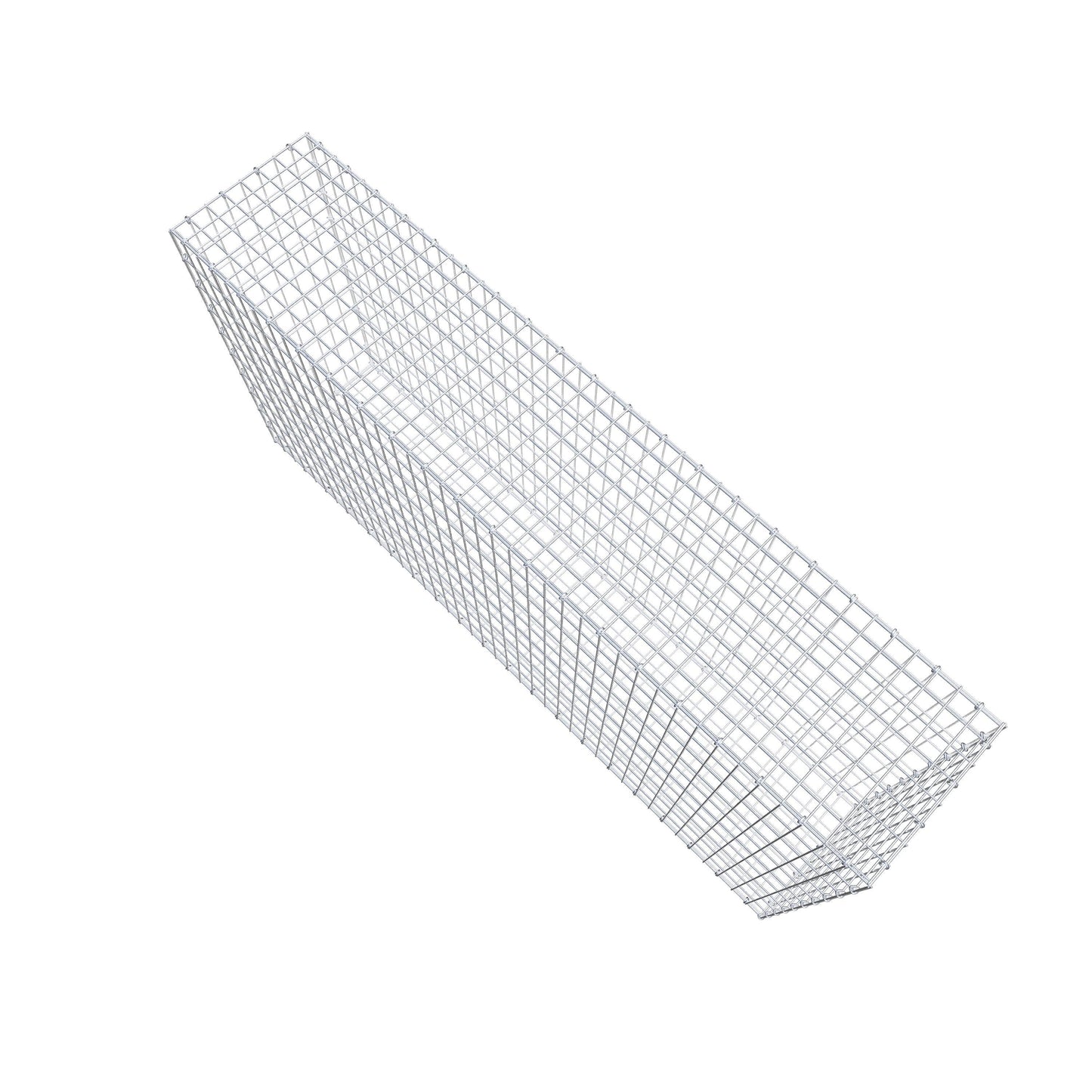 Gavión 200 cm x 100 cm x 40 cm (L x A x P), malla 5 cm x 10 cm, anillo en C