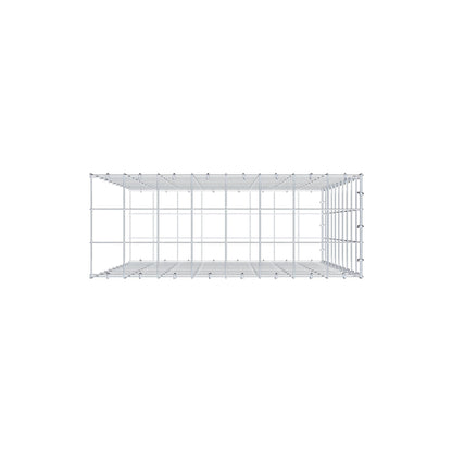 Typ 2 påbyggnadsgabion 100 cm x 80 cm x 30 cm (L x H x D), maskstorlek 10 cm x 10 cm, C-ring