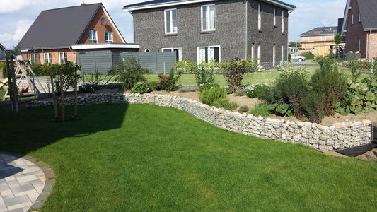 Lot de 2 gabions 100 cm x 50 cm x 30 cm (L x H x P), mailles 5 x 5 cm, spirale