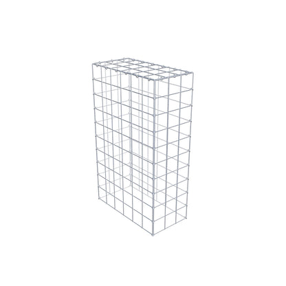 Monteret gabion type 3 100 cm x 60 cm x 30 cm (L x H x D), maskestørrelse 10 cm x 10 cm, C-ring