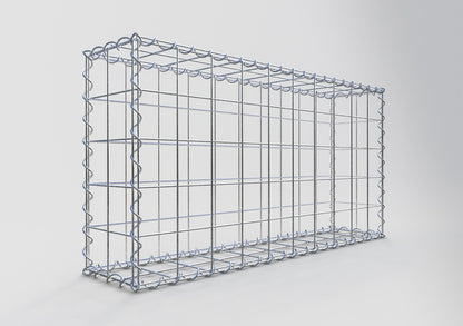 Gabion 100 cm x 50 cm x 20 cm (L x H x D), maskestørrelse 10 cm x 10 cm, spiral