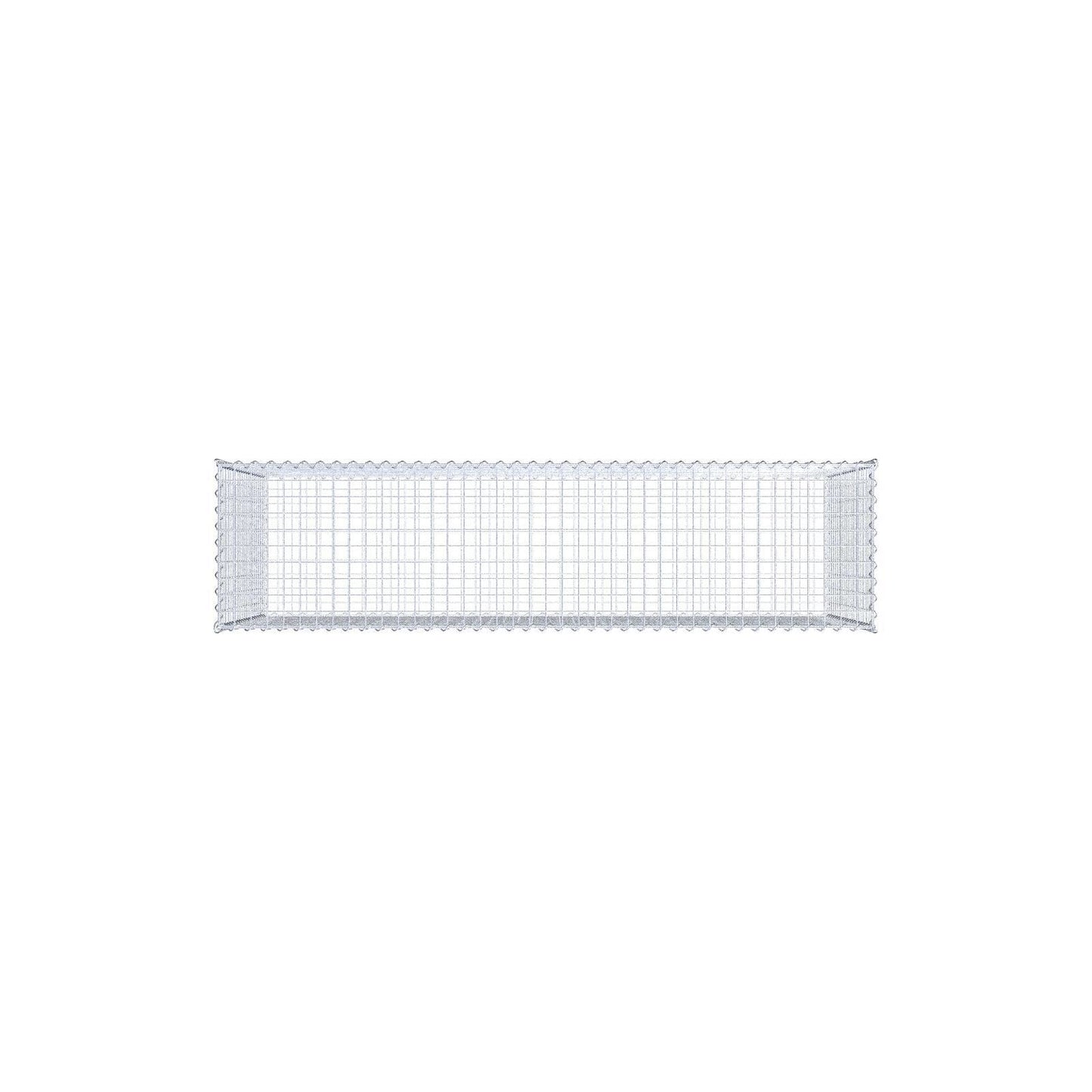 Gabion 200 cm x 100 cm x 50 cm (L x H x D), maskestørrelse 5 cm x 5 cm, spiral