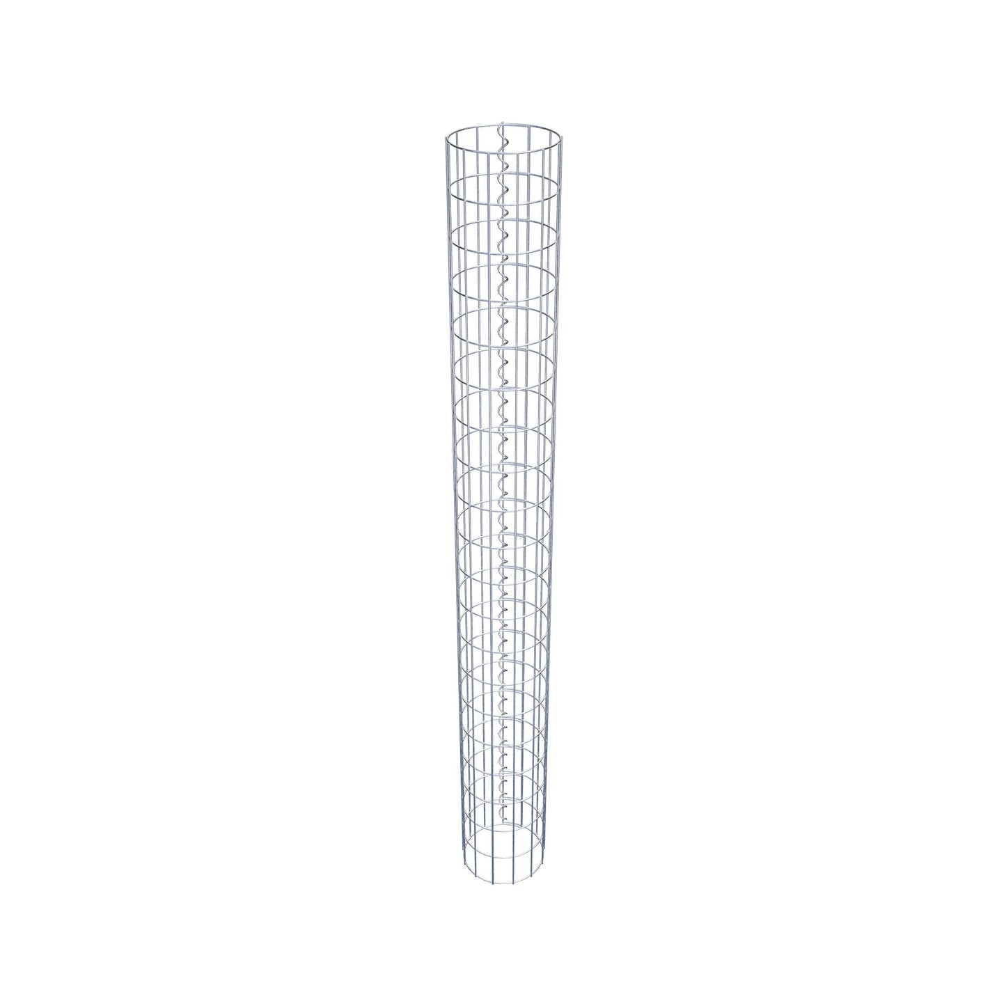 Colonne de gabion ronde galvanisée à chaud, 22 cm de diamètre, 200 cm de hauteur, MW 5 cm x 10 cm