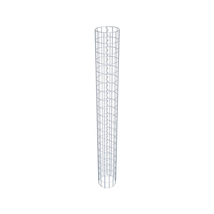 Colonne de gabion ronde galvanisée à chaud, 22 cm de diamètre, 200 cm de hauteur, MW 5 cm x 10 cm