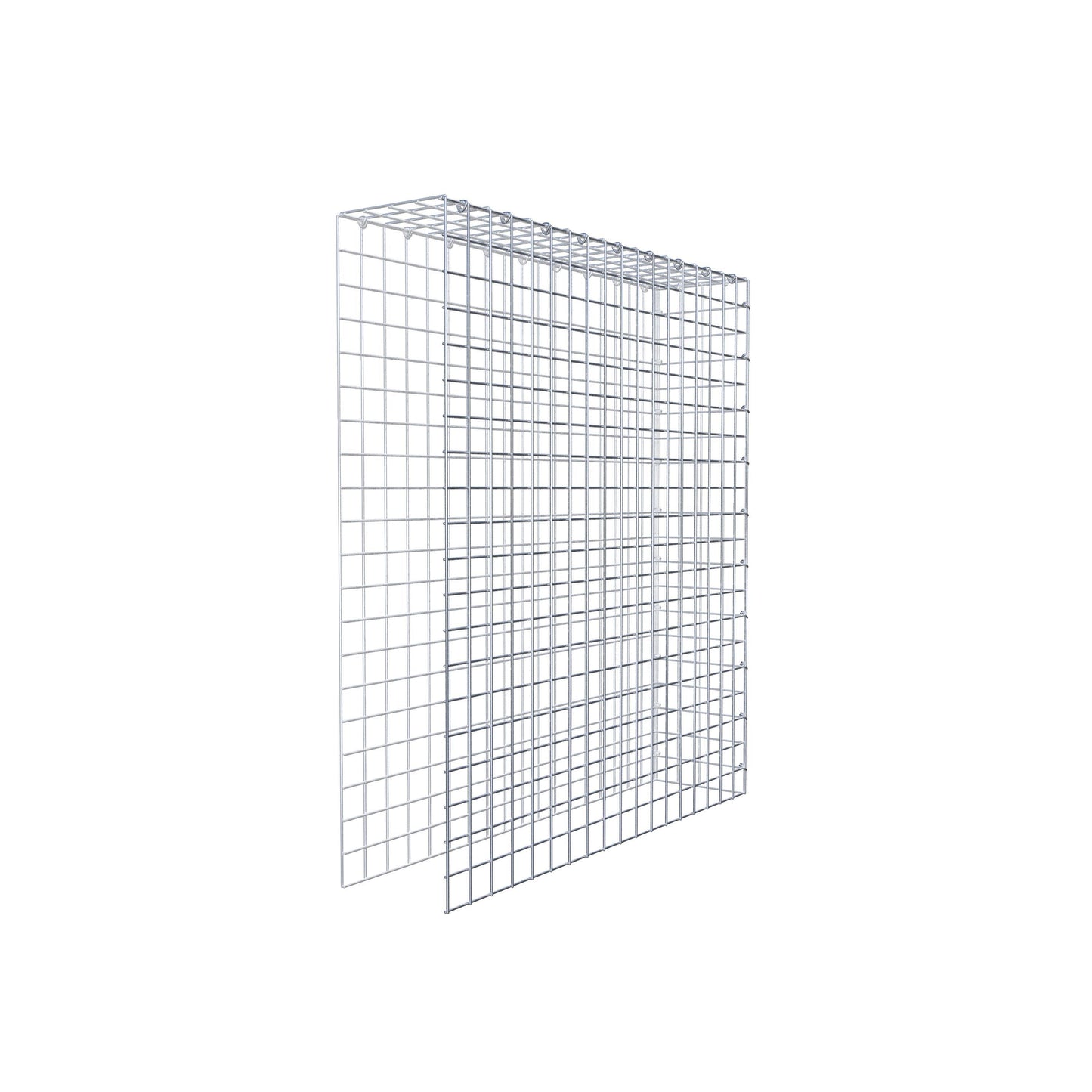Typ 4 påbyggnadsgabion 100 cm x 90 cm x 20 cm (L x H x D), maskstorlek 5 cm x 5 cm, C-ring