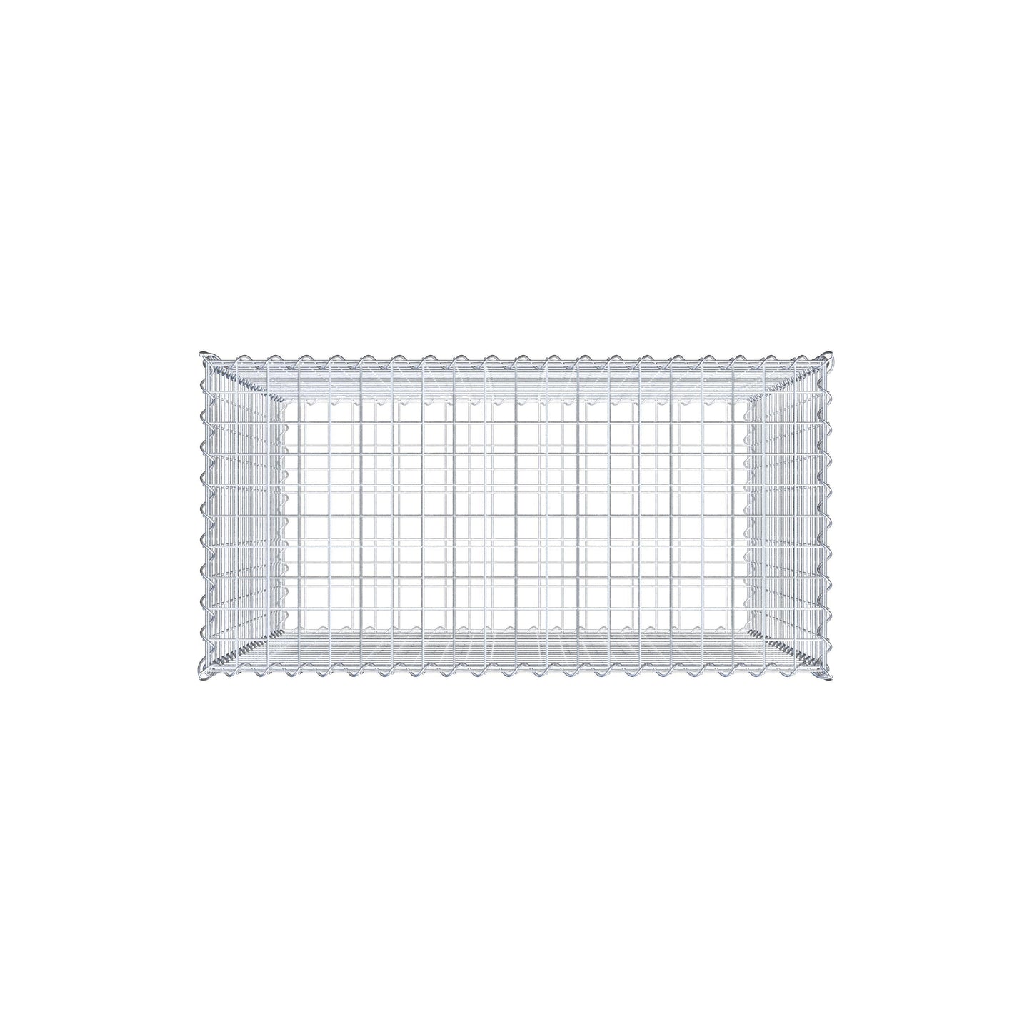 Gavión 100 cm x 100 cm x 50 cm (L x A x P), luz de malla 5 cm x 5 cm, en espiral
