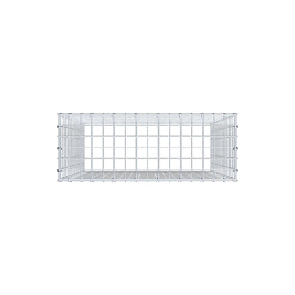 Typ 3 påbyggnadsgabion 100 cm x 80 cm x 30 cm (L x H x D), maskstorlek 5 cm x 5 cm, C-ring