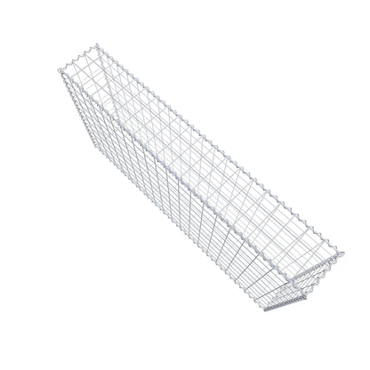Schanskorf 200 cm x 100 cm x 30 cm (L x H x D), maaswijdte 10 cm x 10 cm, spiraalvormig