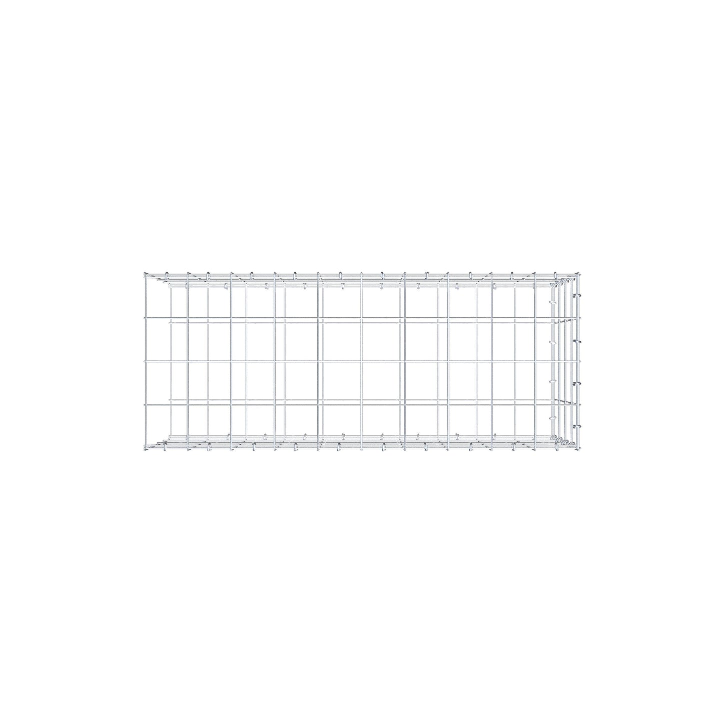 Monteret gabion type 2 100 cm x 40 cm x 40 cm (L x H x D), maskestørrelse 10 cm x 10 cm, C-ring