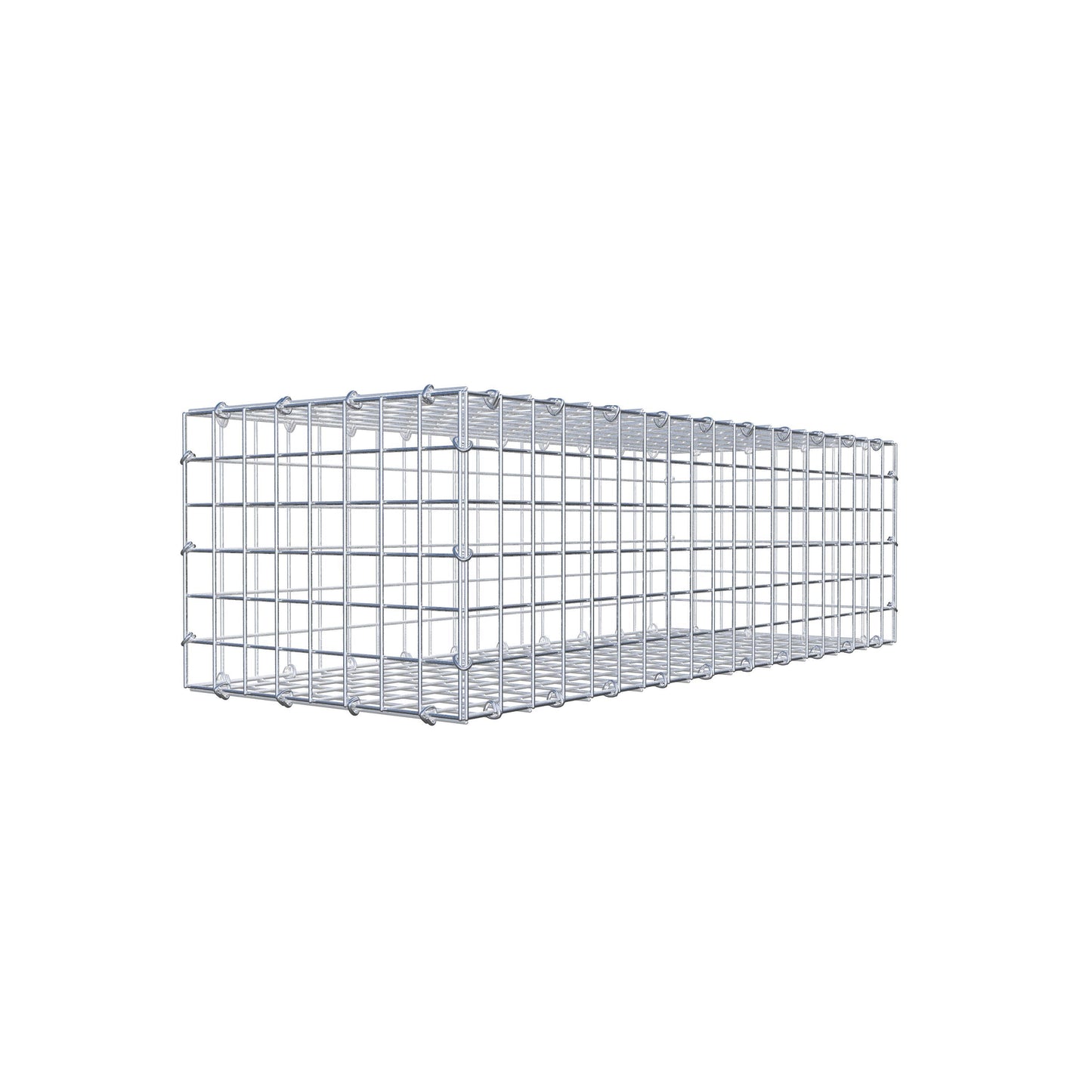 Gabbione 100 cm x 30 cm x 40 cm (L x H x P), maglia 5 cm x 5 cm, anello a C