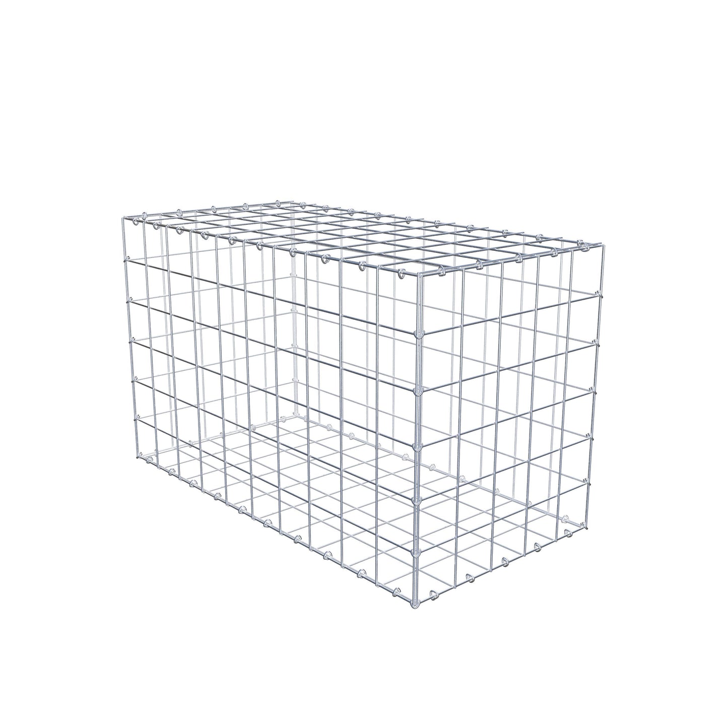 Gabione 100 cm x 60 cm x 50 cm (L x H x T), Maschenweite 10 cm x 10 cm, C-Ring