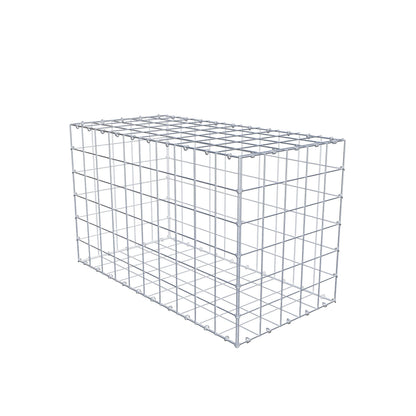Gabione 100 cm x 60 cm x 50 cm (L x H x T), Maschenweite 10 cm x 10 cm, C-Ring