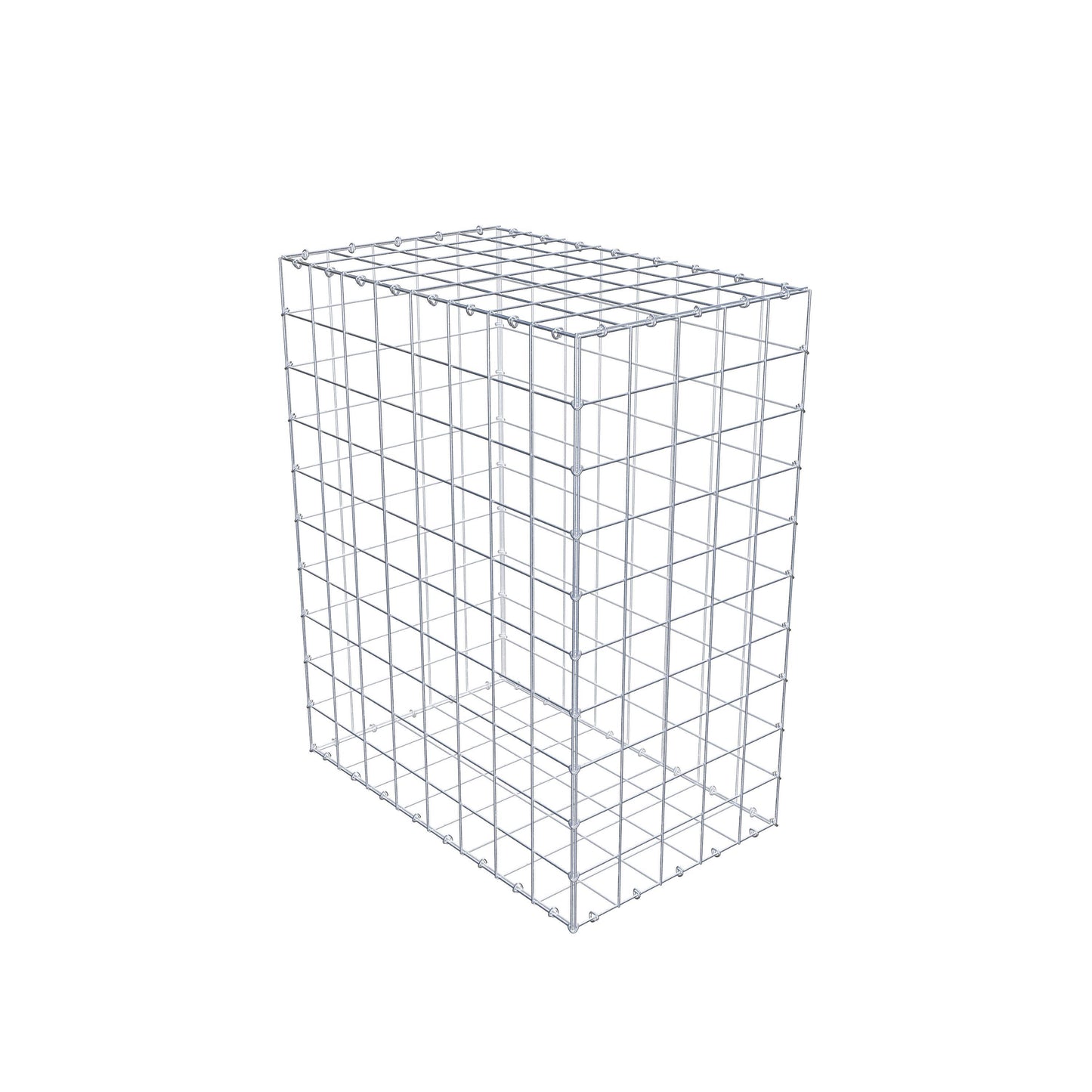 Gabione 100 cm x 80 cm x 50 cm (L x H x T), Maschenweite 10 cm x 10 cm, C-Ring