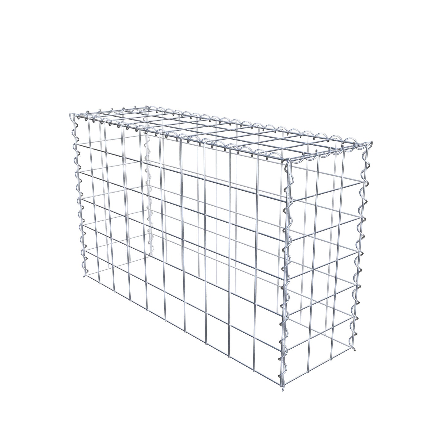 Gabion rapporté type 3 100 cm x 60 cm x 30 cm (L x H x P), mailles 10 cm x 10 cm, spirale