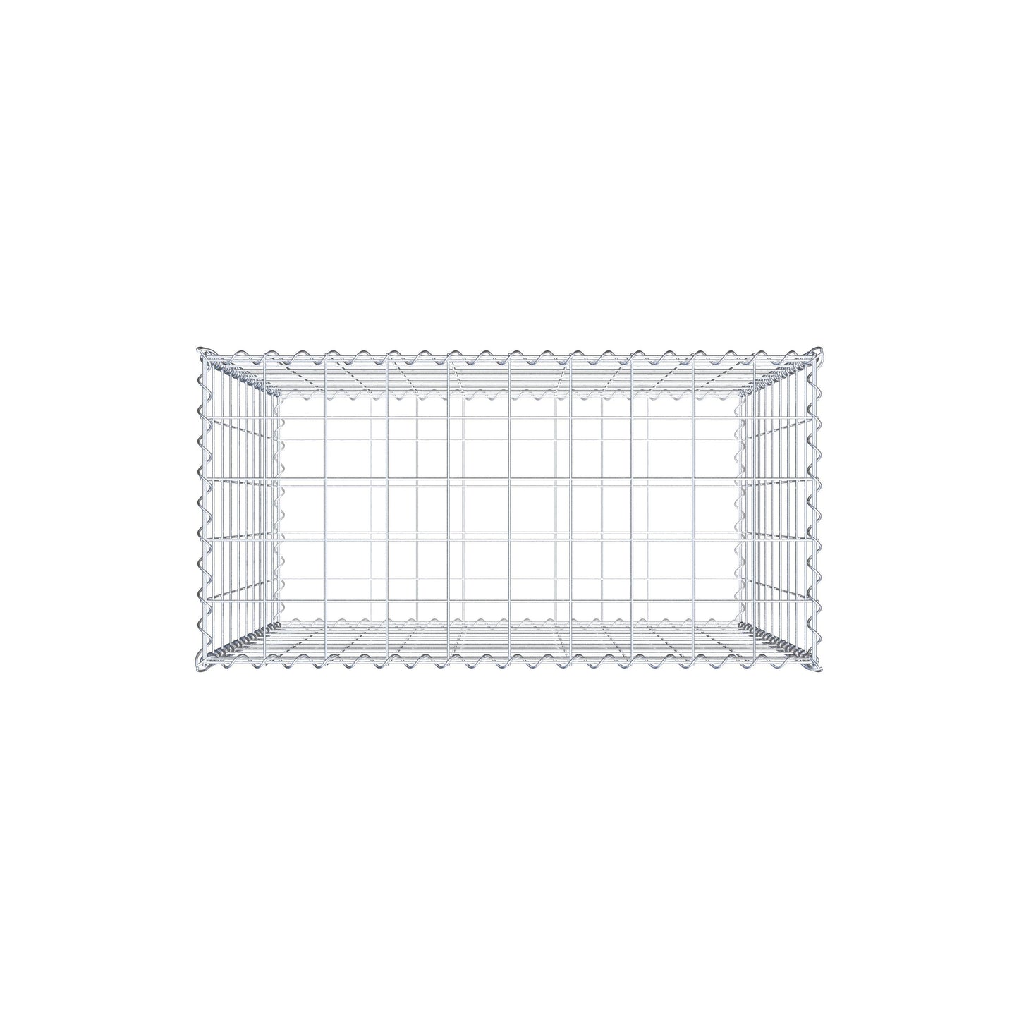 Gavión 100 cm x 100 cm x 50 cm (L x A x P), luz de malla 10 cm x 10 cm, en espiral