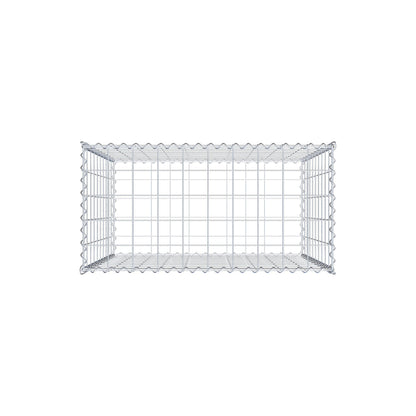 Gavión 100 cm x 100 cm x 50 cm (L x A x P), luz de malla 10 cm x 10 cm, en espiral