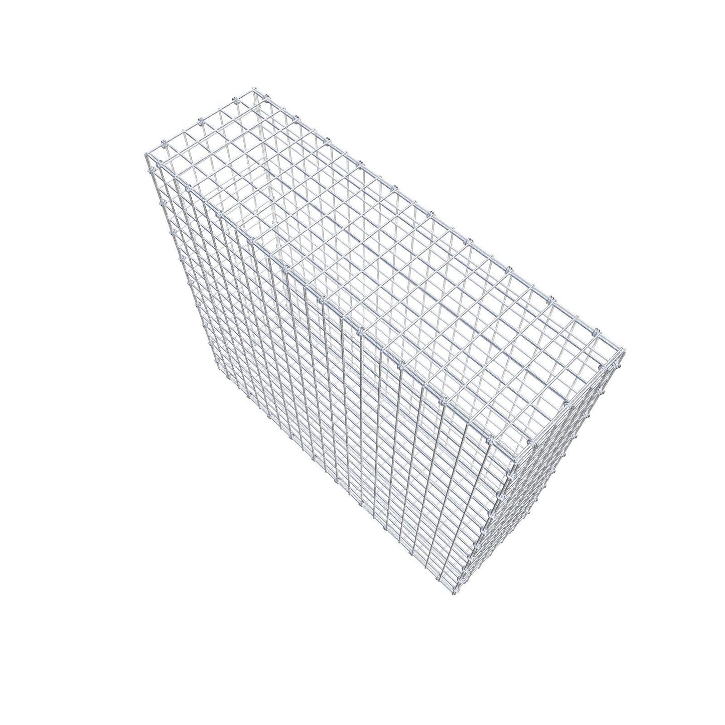 Gabbione 100 cm x 90 cm x 30 cm (L x H x P), maglia 5 x 5 cm, anello a spirale