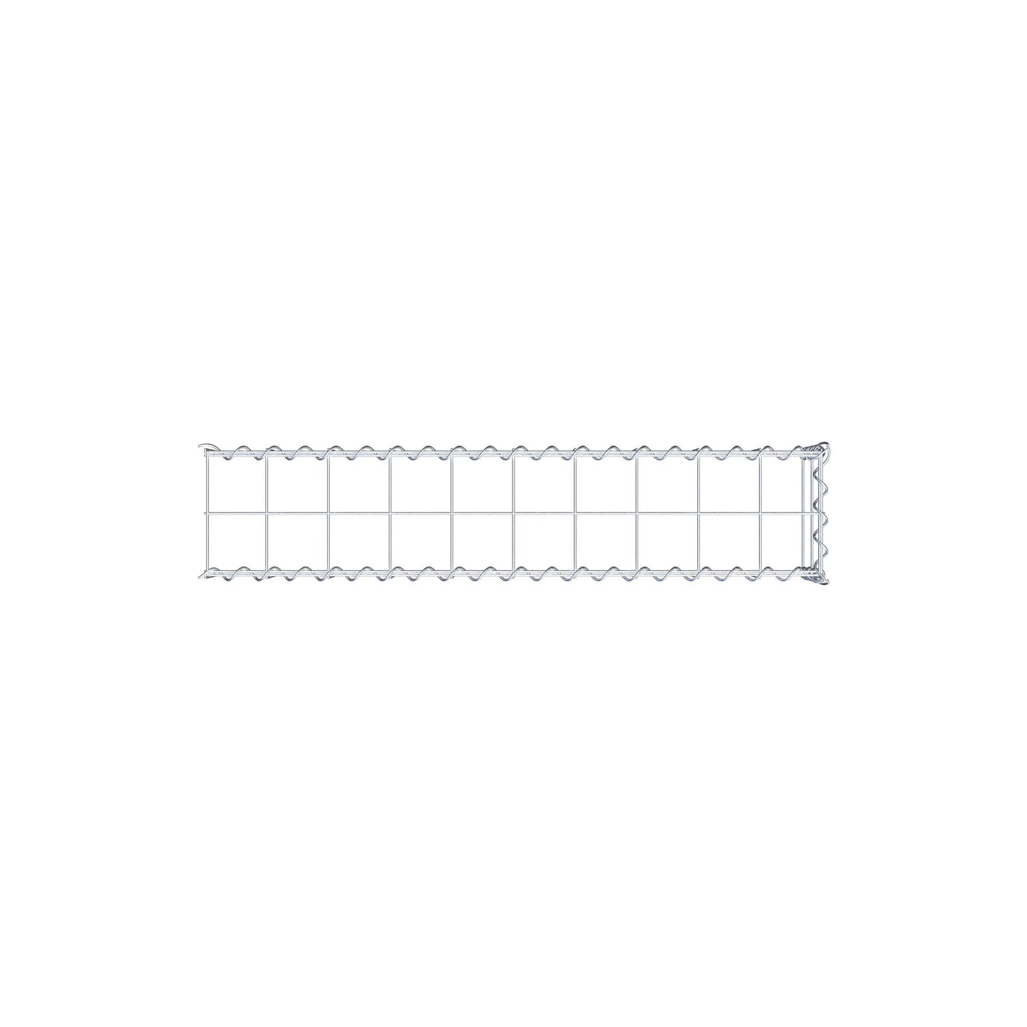 Påväxt gabion typ 4 100 cm x 20 cm x 20 cm (L x H x D), maskstorlek 10 cm x 10 cm, spiral