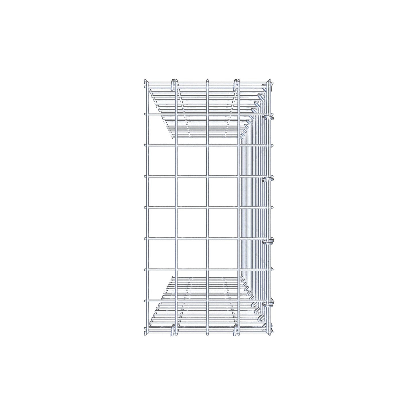 Gabbione fissabile tipo 4 100 cm x 20 cm x 40 cm (L x H x P), maglia 5 cm x 5 cm, anello a C