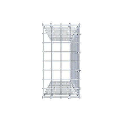 Gabbione fissabile tipo 4 100 cm x 20 cm x 40 cm (L x H x P), maglia 5 cm x 5 cm, anello a C