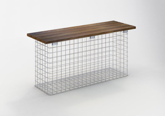 Panchina da giardino Cumaru 102 x 45 x 52 cm, MW 5 x 5 cm, zincata a caldo
