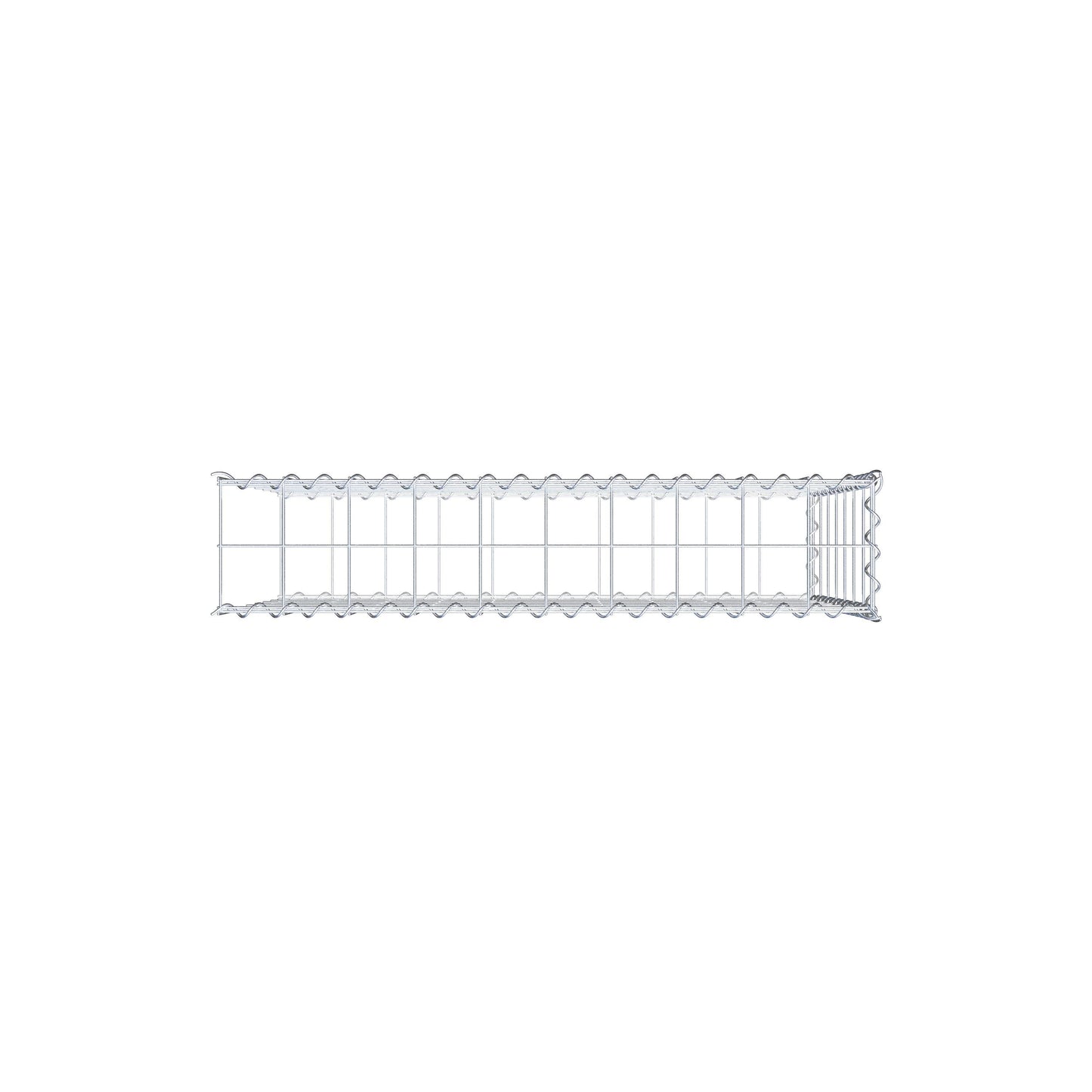 Opvokset gabion type 2 100 cm x 70 cm x 20 cm (L x H x D), maskestørrelse 10 cm x 10 cm, spiral