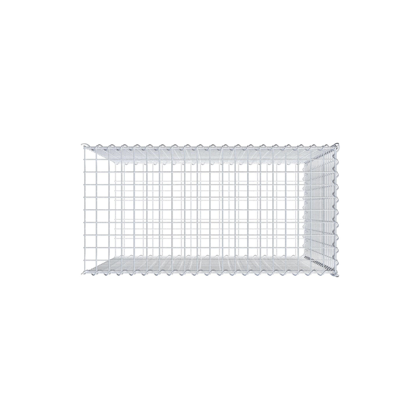 Add-on schanskorf type 2 100 cm x 100 cm x 50 cm (L x H x D), maaswijdte 5 cm x 5 cm, spiraalvormig