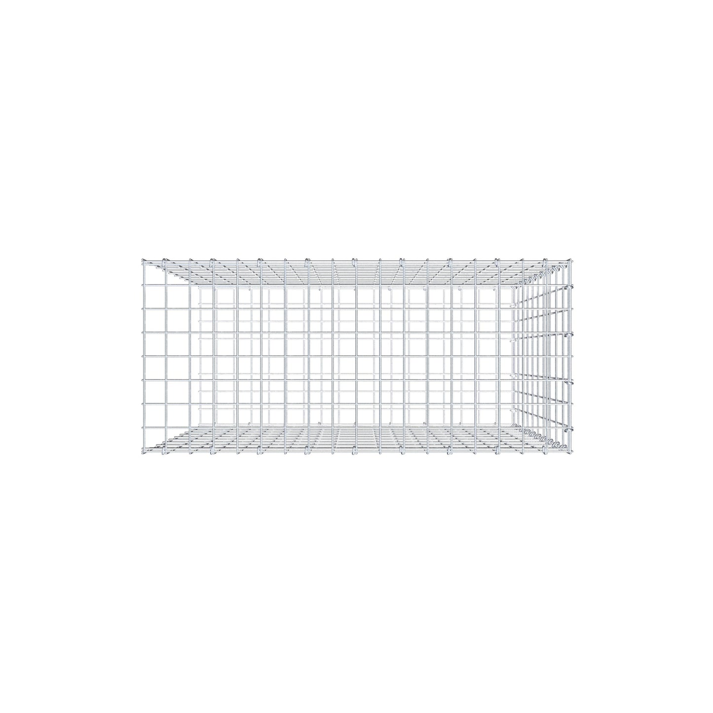 Pile aggiuntivo tipo 2 100 cm x 90 cm x 40 cm, maglia 5 cm x 10 cm, anello a C