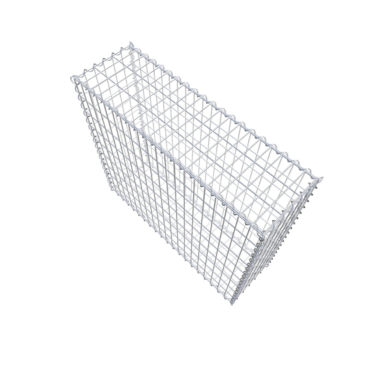 Gabbione 100 cm x 90 cm x 30 cm (L x H x P), maglia 5 cm x 10 cm, spirale