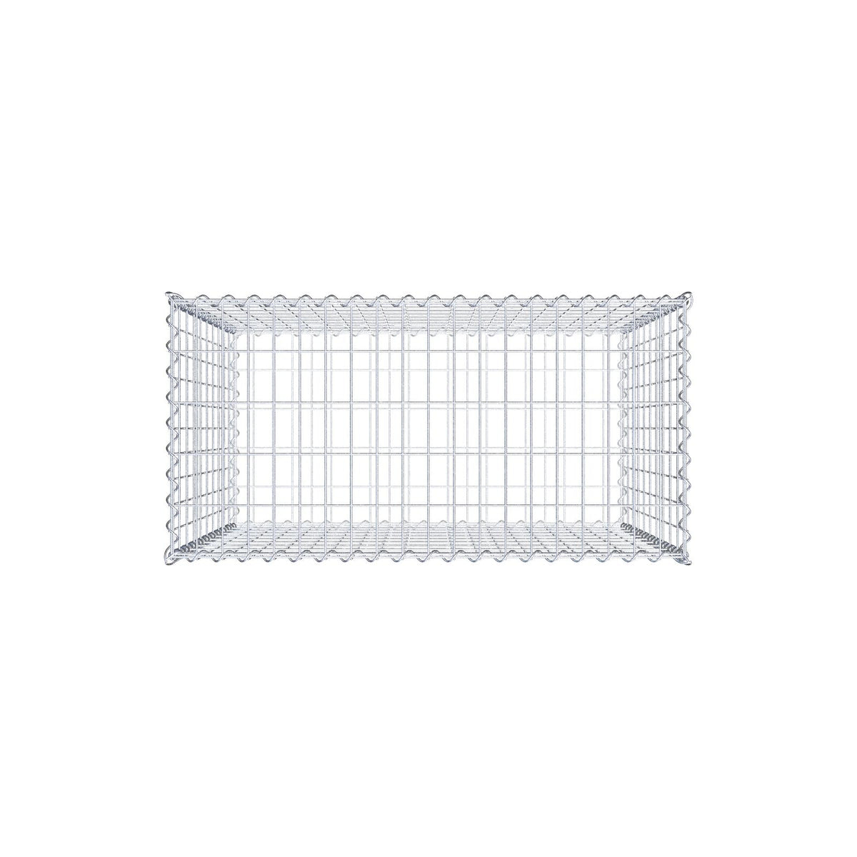 Gabion 100 cm x 100 cm x 50 cm (L x H x D), maskestørrelse 5 cm x 10 cm, spiral